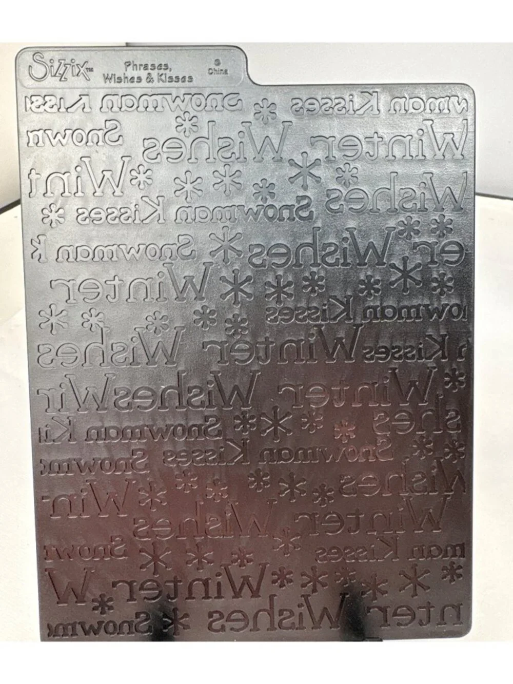 Sizzix Embossing Plate Wishes & Kisses-Holly & Berries Crafting 5
